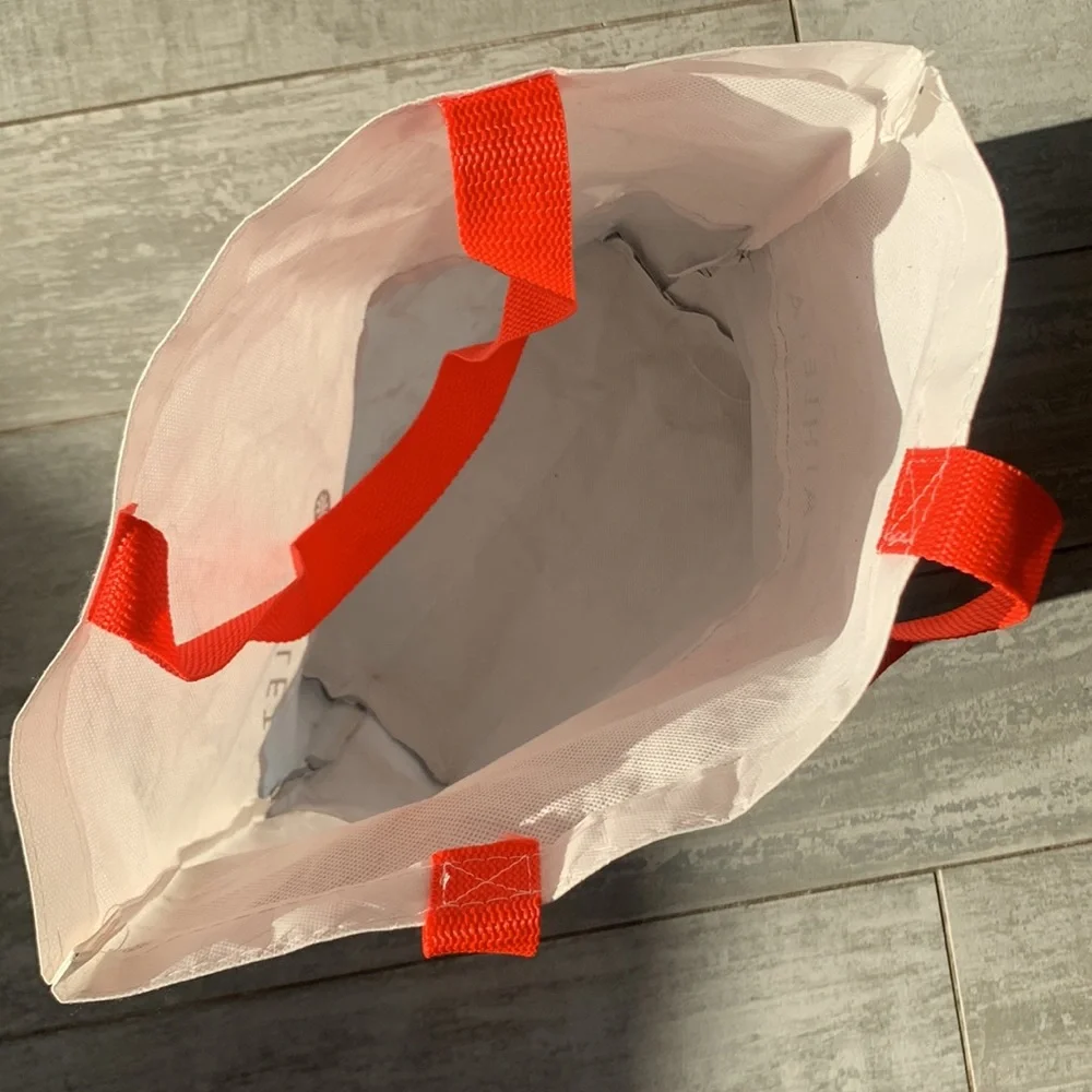 Athleta Shopping Canvas Bag Crinkle-Fabric Tote
